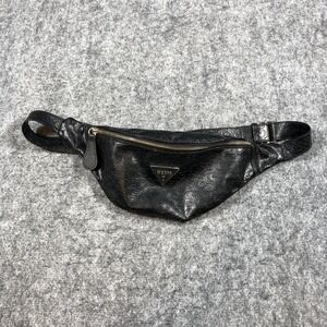 Guess Belt Bag Womens M Black Logo Monogram Fanny Pack